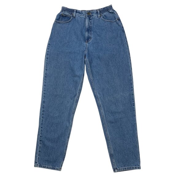 L.L. Bean Womens Double L Jeans 12 Ultra High Rise Comfort Waist Tapered Leg - Picture 1 of 13